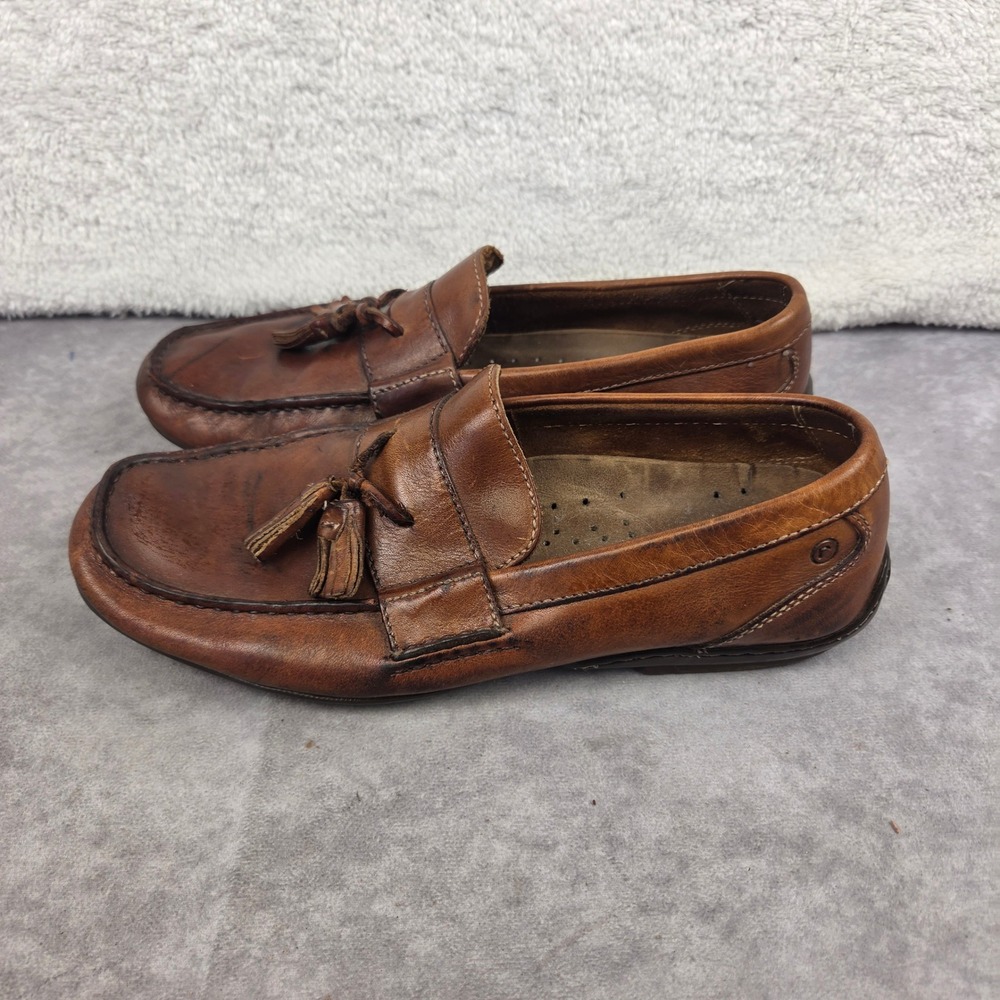 Rockport Mens Brown Leather Tassel Loafers Moc Toe Slip On K55804 Size 9 M